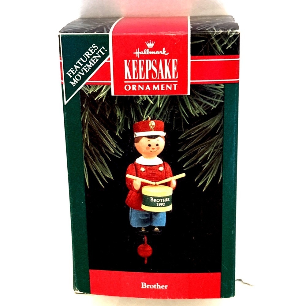 1992 Hallmark "Brother" drummer handcrafted Keepsake holiday Christmas ornament